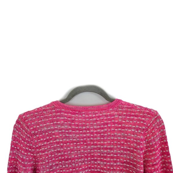 Lilly Pulitzer Kienna Cardigan Sweater Pink Tango Metallic Marl S - Picture 10 of 14
